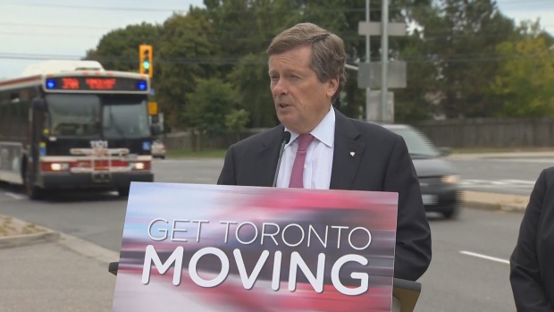 Mayor John Tory included Finch Avenue East and Victoria Park Avenue as one of the city's top ten traffic congestion hotspots during an announcement on Monday morning.