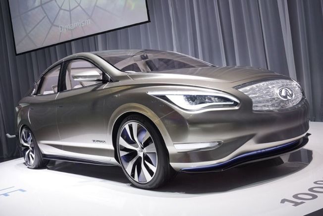 日产汽车旗下的高级品牌Infiniti汽车将于明年底特律车展中发表一款全电能动力概念车。（Infiniti提供）