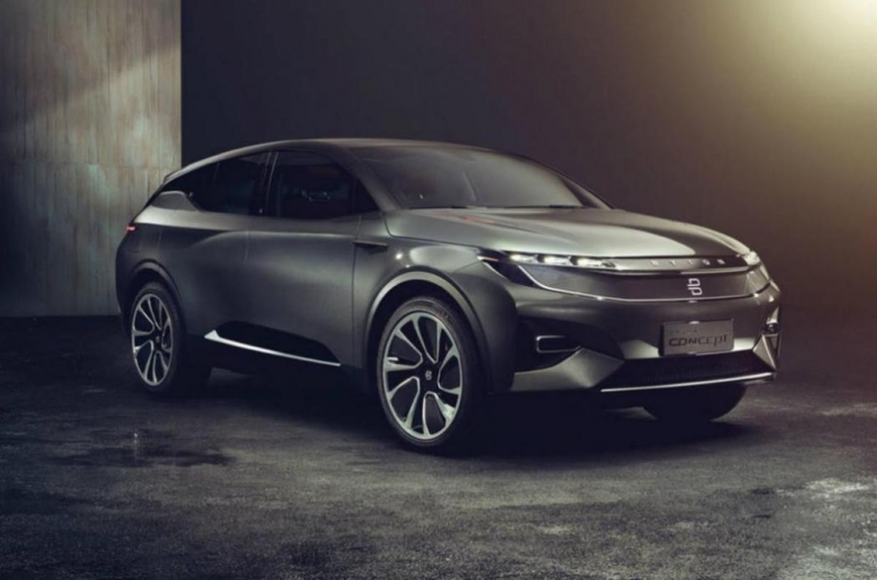 来自中国大陆的Byton发表号称足以与Tesla Model X抗衡的电动SUV概念车。 图／Byton提供