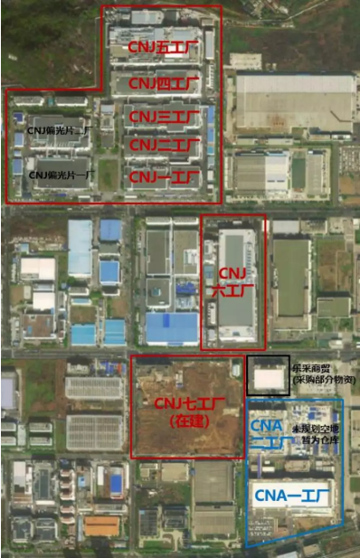 图：LG化学新港CNJ、CNA工厂，其中CNJ工厂主要生产圆柱，来源：中信证券